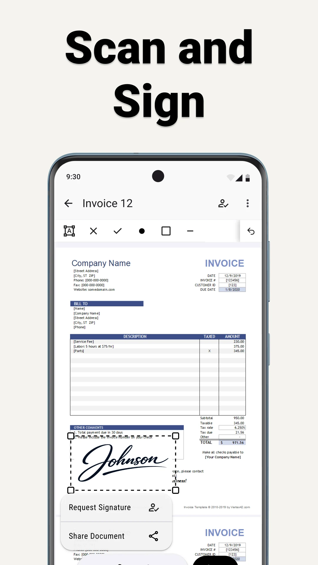 Signature: Fill and Sign PDF screenshot