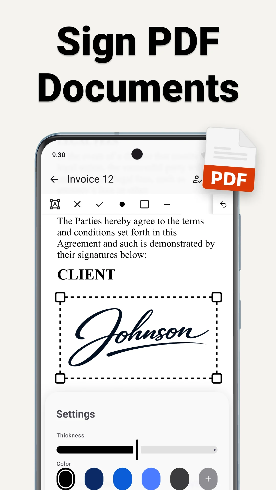 Signature: Fill and Sign PDF screenshot